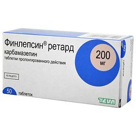 Финлепсин ретард таблетки пролонгированного действия 200мг, 50 шт.