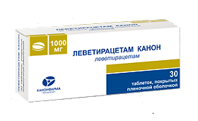 Леветирацетам Канон таблетки покрытые пленочной оболочкой 1000мг, №30  