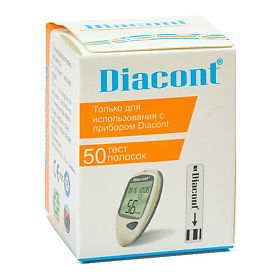 Тест-полоски к глюкометру Диаконт/diacont №50  