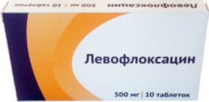 Левофлоксацин таблетки покрытые пленочной оболочкой 500 мг, 10 шт.