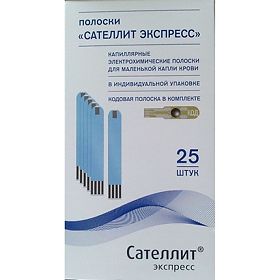 Сателлит экспресс ПКГЭ-03 тест-полоски д/глюкометра №25  