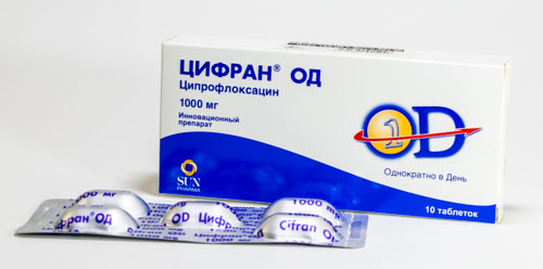Цифран ОД таблетки пролонгированного действия покрытые пленочной оболочкой 1000 мг, 10 шт.  
