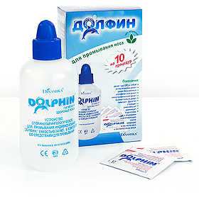 Долфин устройство д/промывания носа д/взрослых 240мл+ср-во 2г N10  