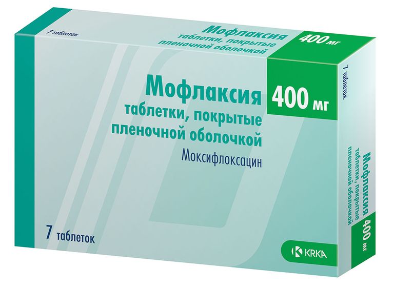 Мофлаксия таблетки покрытые пленочной оболочкой 400 мг, 7 шт.